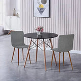 xrboomlife White Dining Table 31.5”u2013Small Round Modern Dining Room Table Kitchen Table Coffee Table – for 2 to 4 People